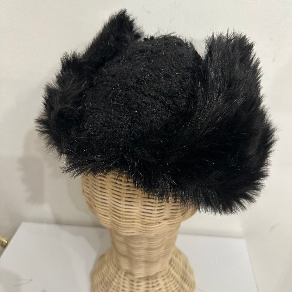 badgley mischka fur trapper hat - Picture 2 of 4